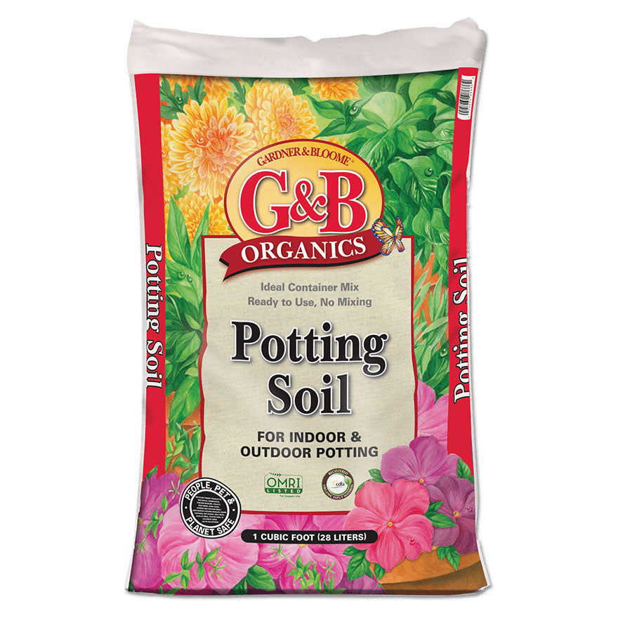 G&B Organics potting soil for raised beds, containers, and outdoor and indoor planting sold at Bear Valley in Lincoln City