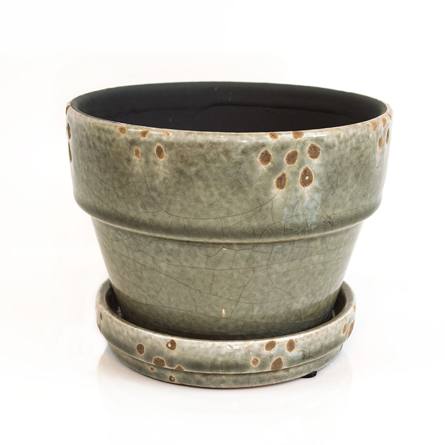 Round Glazed Pot